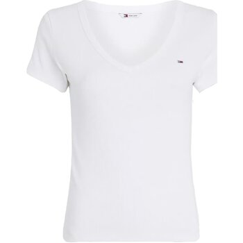Textil Mulher T-shirts e Pólos Tommy Jeans DW0DW17385 Branco