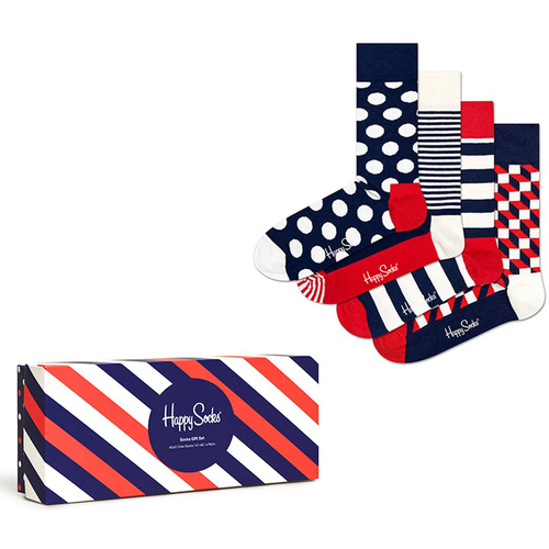 The home deco fa Meias Happy socks Classic Navy 4-Pack Gift Box Multicolor