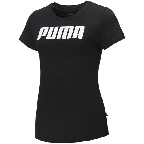 Textil Mulher T-shirts e Pólos Puma  Preto
