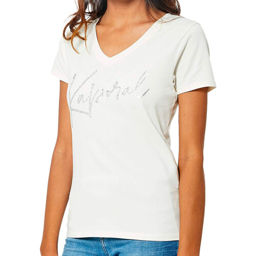 Textil Mulher T-shirts e Pólos Kaporal  Branco