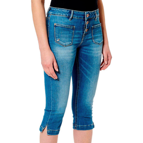 Textil Mulher Calças Jeans Wide Kaporal  Azul