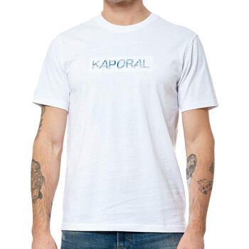 Textil Homem T-Shirt shirt curtas Kaporal  Branco