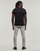 Textil Homem T-Shirt mangas curtas Jack & Jones large logo T-shirt in light grey marle 76GAHG00 Preto / Branco