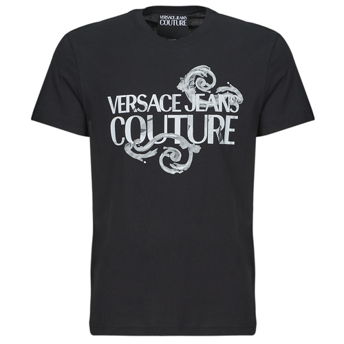 Textil Homem T-Shirt mangas curtas Versace Jeans Couture 76GAHG00 Preto / Branco