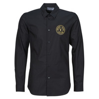 Textil Homem Camisas mangas comprida Versace Rag JEANS Couture 76GALYS2 Preto / Ouro