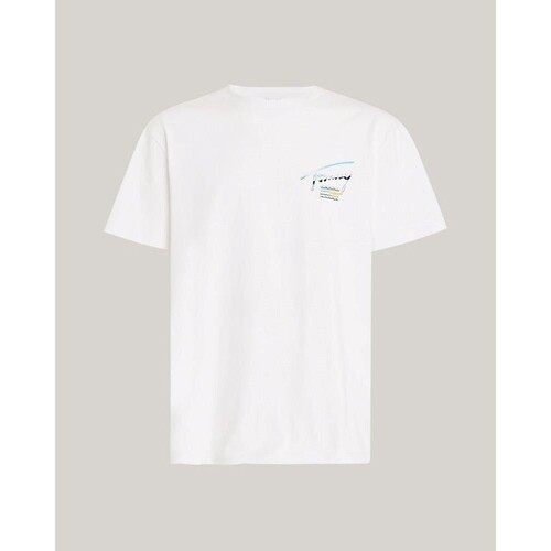 Textil Homem T-Shirt mangas curtas Tommy Hilfiger DM0DM18283YBR Branco