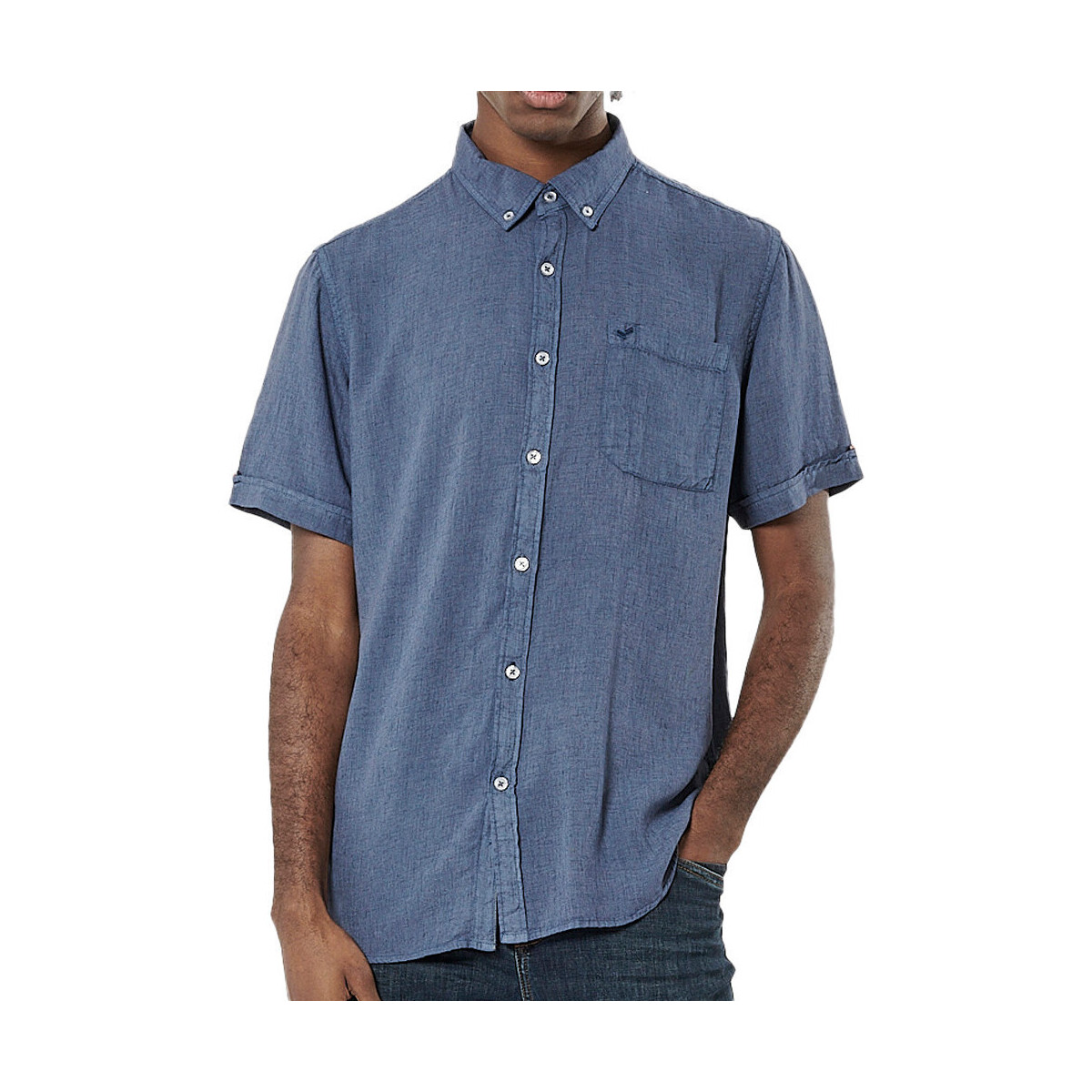 Textil Homem Camisas mangas curtas Kaporal  Azul