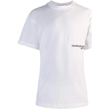 Textil Homem T-Shirt mangas curtas Three quarter sleeve collared dress with a front button-up placket and a straight vented hemline  Branco