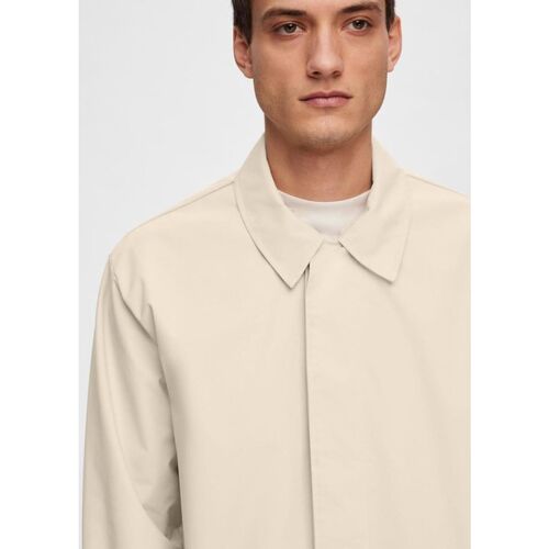 Selected 16091586 SLHDEVON LAYERS CARCOAT-OATMEAL Bege