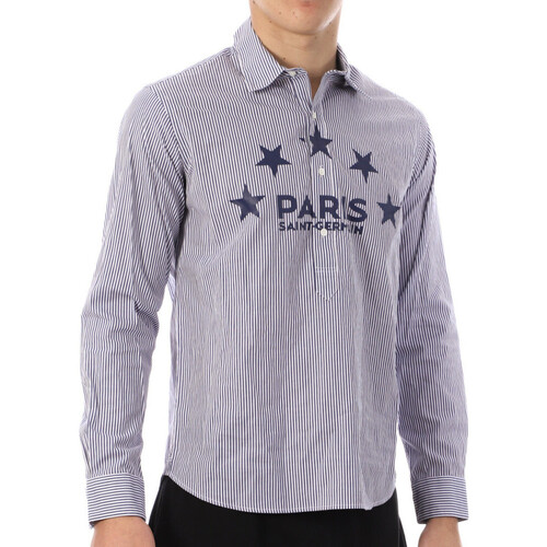 Textil Homem Camisas mangas comprida Paris Saint-germain  Azul