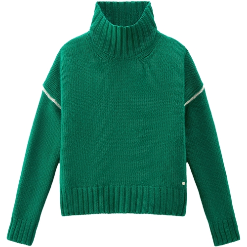 Textil Mulher camisolas Woolrich WWKN0252 Verde
