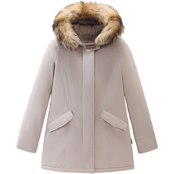 Textil Mulher Quispos Woolrich LUXURY-ARCTIC-RACCOON-PARKA-TAUPE Branco