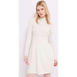 Textil Mulher Vestidos Gaudi 321FD13003-2131-18-1 Branco