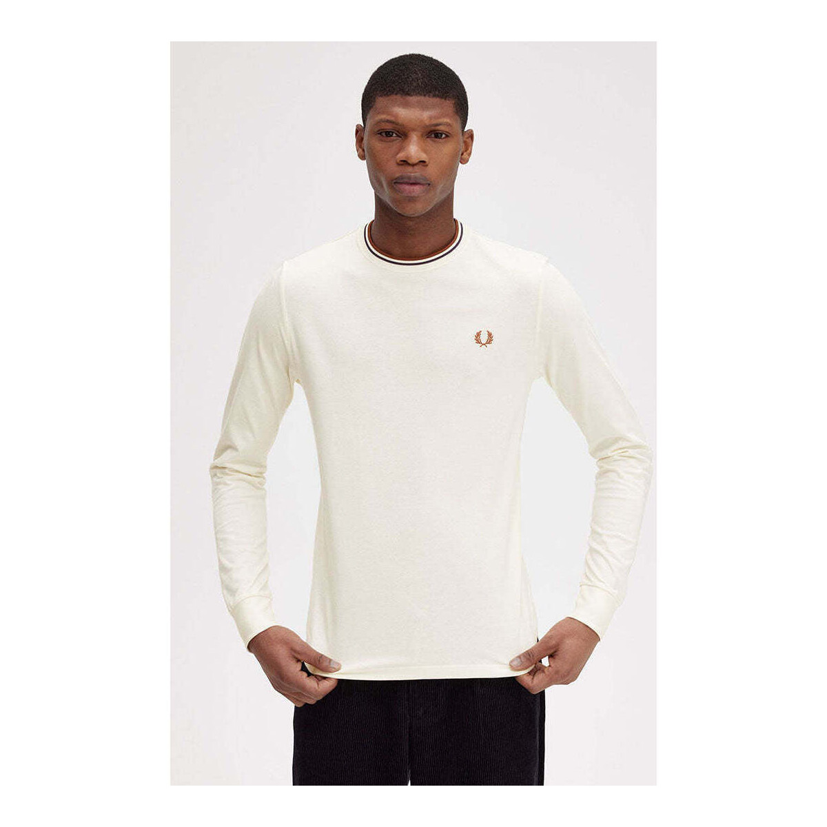 Textil Homem T-shirts e Pólos Fred Perry M9602-U09-1-1 Branco