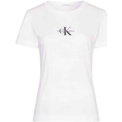 Textil Mulher T-shirts e Pólos Calvin Klein Jeans  Branco