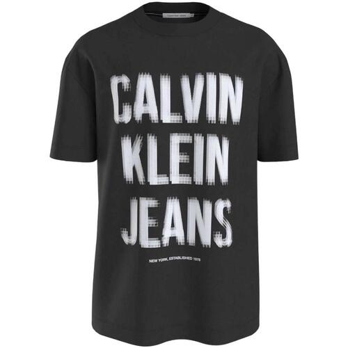 Textil Homem T-Shirt mangas curtas Calvin Klein JEANS Mal  Preto