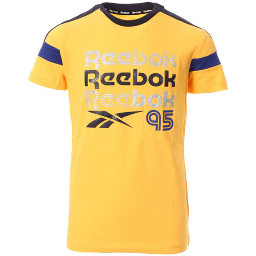 Textil Rapaz T-Shirt Helmut mangas curtas Reebok Sport  Amarelo
