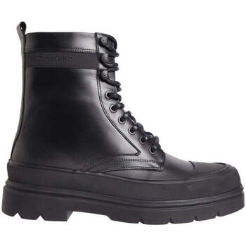 Sapatos Homem Botas baixas Sneakers CALVIN KLEIN JEANS Runner Sock Laceup Ny-Lth YM0YM00553 Triple Black 0GL  Preto