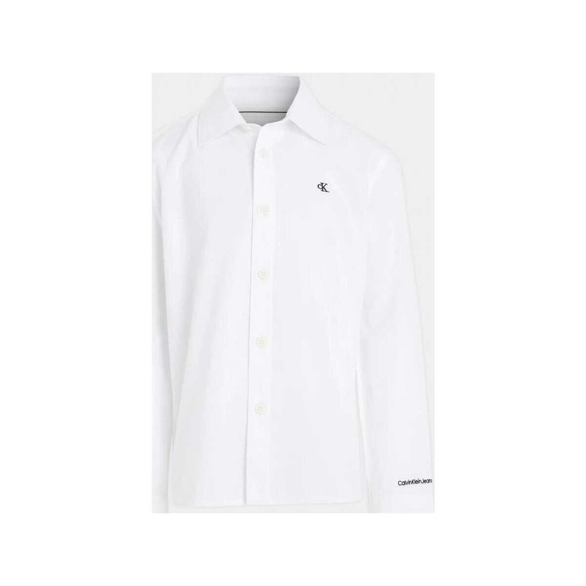 Textil Rapaz Camisas mangas comprida Calvin Klein high-neck puffer jacket IB0IB01826-YAF BRIGHT WHITE Azul