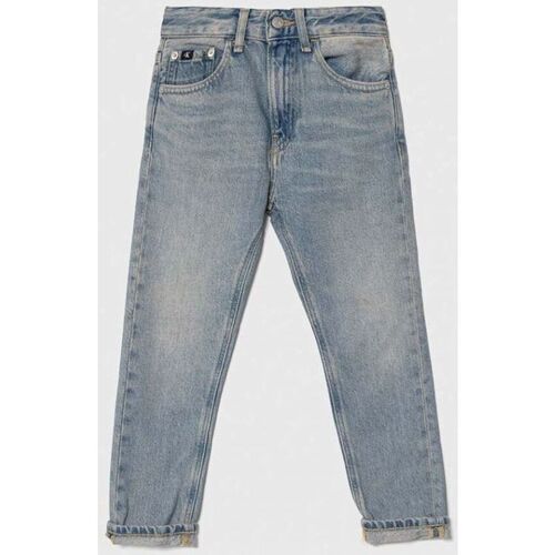 Textil Rapaz Calças de ganga ck19149ssol Calvin Klein Jeans IB0IB01778-DAD LIGHT WASH BLUE Azul