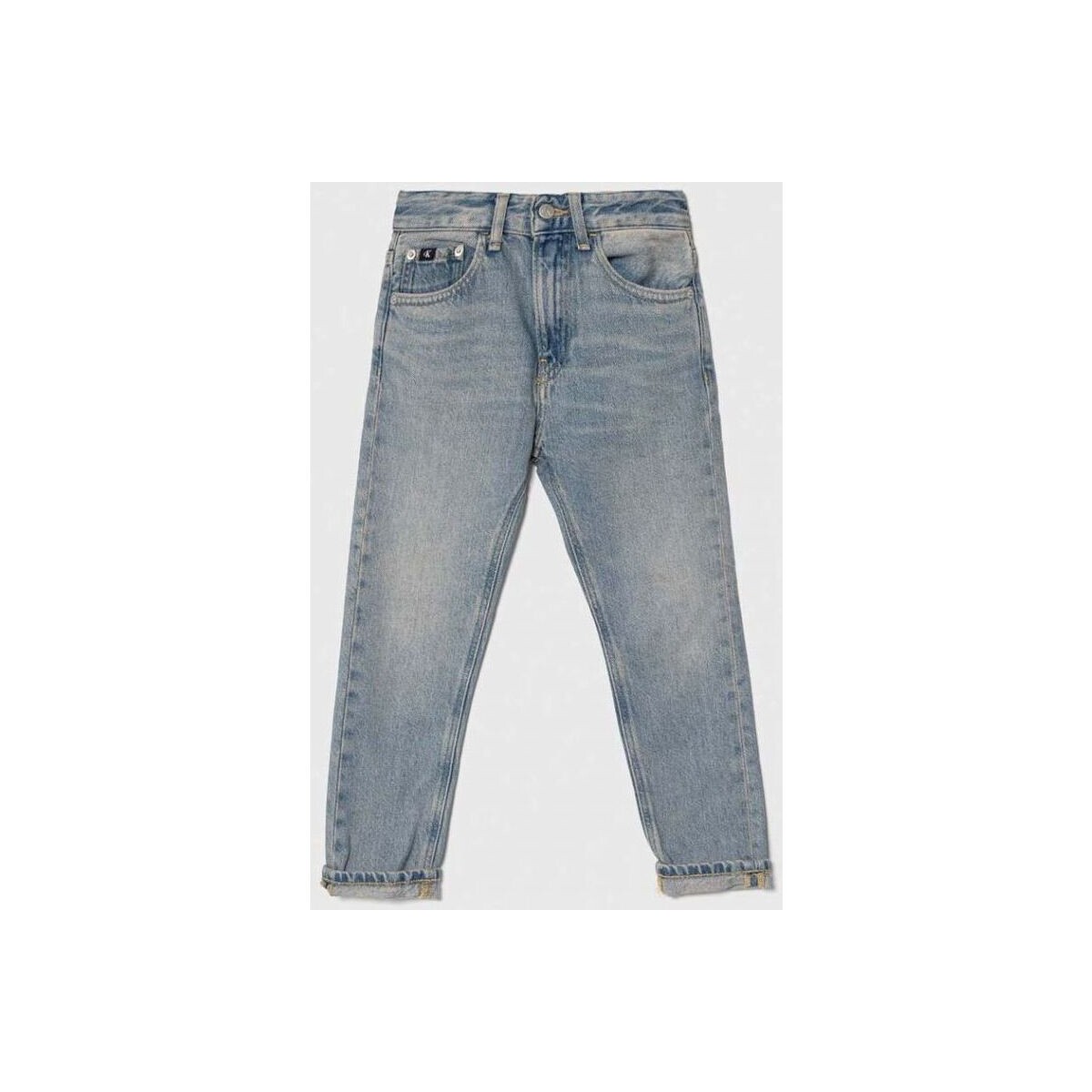 Textil Rapaz Calças de ganga Calvin Klein Jeans IB0IB01778-DAD LIGHT WASH BLUE Azul