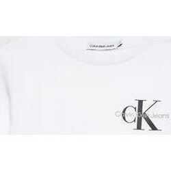 Textil Criança T-shirts e Pólos Calvin Klein Jeans IB0IB01457-YAF BRIGHY WHITE Branco