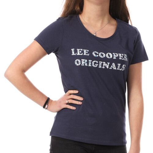 Textil Mulher T-Shirt mangas curtas Lee Cooper  Azul