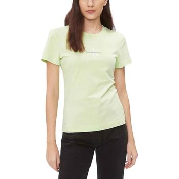 Textil Mulher T-shirts e Pólos Calvin Klein Jeans  Verde