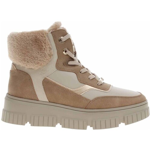 Sapatos Mulher Sapatilhas de cano-alto S.Oliver Nut Comb Castanho