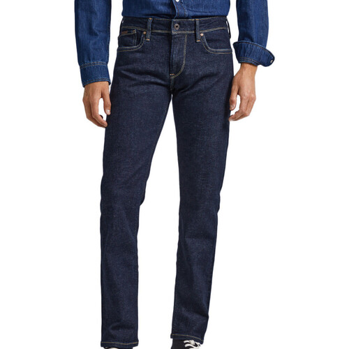 Textil Homem Lurex Jacquard Knit Open-back Mini Dress Pepe jeans  Azul