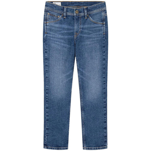 Textil Rapaz Kitchoun jean rose et blanc 1 mois slim Pepe jeans  Azul