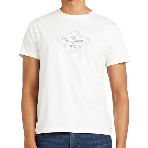 Textil Homem T-shirts e Pólos Pepe semi-sheer JEANS  Branco