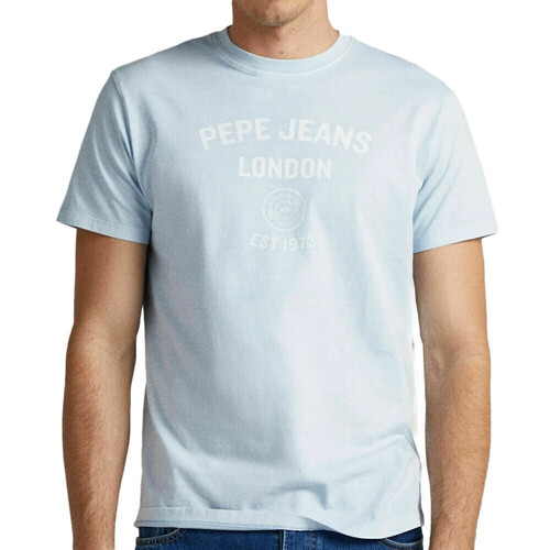 Textil Homem high shine short-sleeve dress Pepe Chafe JEANS  Azul