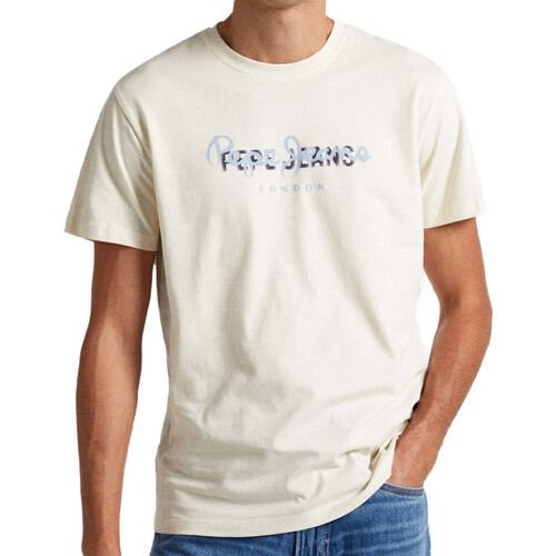 Textil Homem T-shirts e Pólos Pepe semi-sheer JEANS  Branco