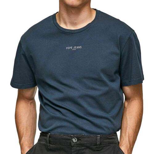 Textil Homem T-shirts e Pólos Pepe semi-sheer JEANS  Azul