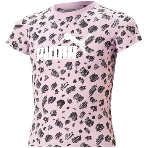 Textil Rapariga T-shirts e Pólos Svarta Puma  Rosa