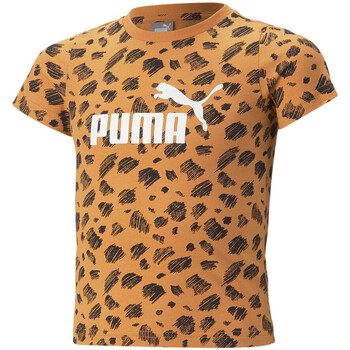 Textil Rapariga T-shirts e Pólos Svarta Puma  Laranja