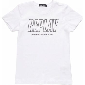 Textil Criança T-shirts e Pólos Replay SB7308.020.2660-001 Branco