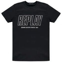 Textil Rapaz T-shirts grigia e Pólos Replay SB7308.020.2660-098 Preto