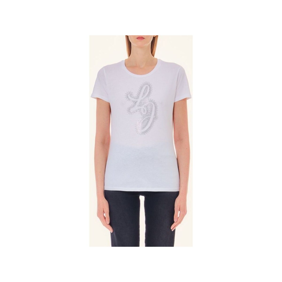Textil Mulher T-shirts e Pólos Liu Jo WA4051 JS923-Q9979 Branco