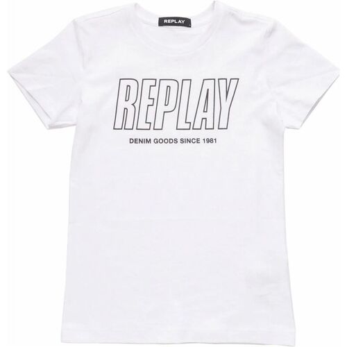 Textil Rapaz T-shirts e Pólos Replay SB7308.020.2660-001 Branco