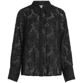 Textil Mulher packable windbreaker jacket Vila Camisa Kyoto L/S - Black Preto