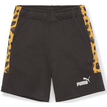 Textil Criança Shorts / Bermudas Glitter Puma  Preto