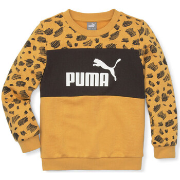 Textil Criança Sweats Glitter Puma  Laranja