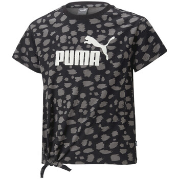 Textil Rapariga T-Shirt mangas curtas Puma  Preto