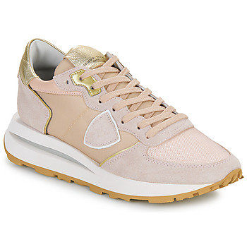 Sapatos Mulher Sapatilhas Philippe Model TROPEZ HAUTE LOW WOMAN Bege / Rosa / Ouro