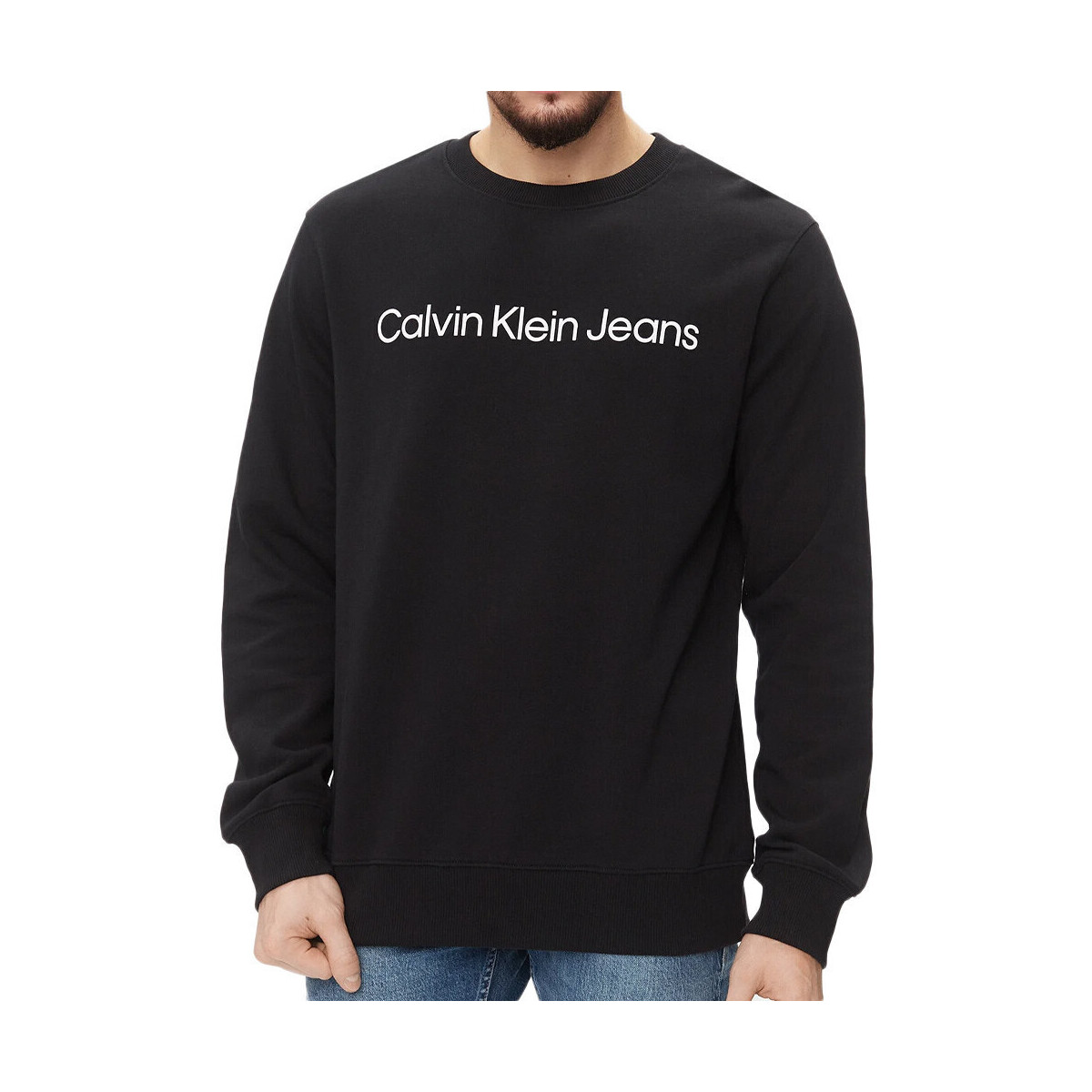 Textil Homem Sweats Calvin Klein Jeans  Preto