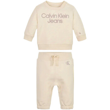 Textil Criança Conjunto Calvin Klein lightning-print JEANS  Bege