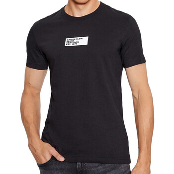 Textil Homem T-shirts e Pólos Tecnologias Calvin klein Hybrid Logo Koszulka Z Krótkim Rękawem  Preto
