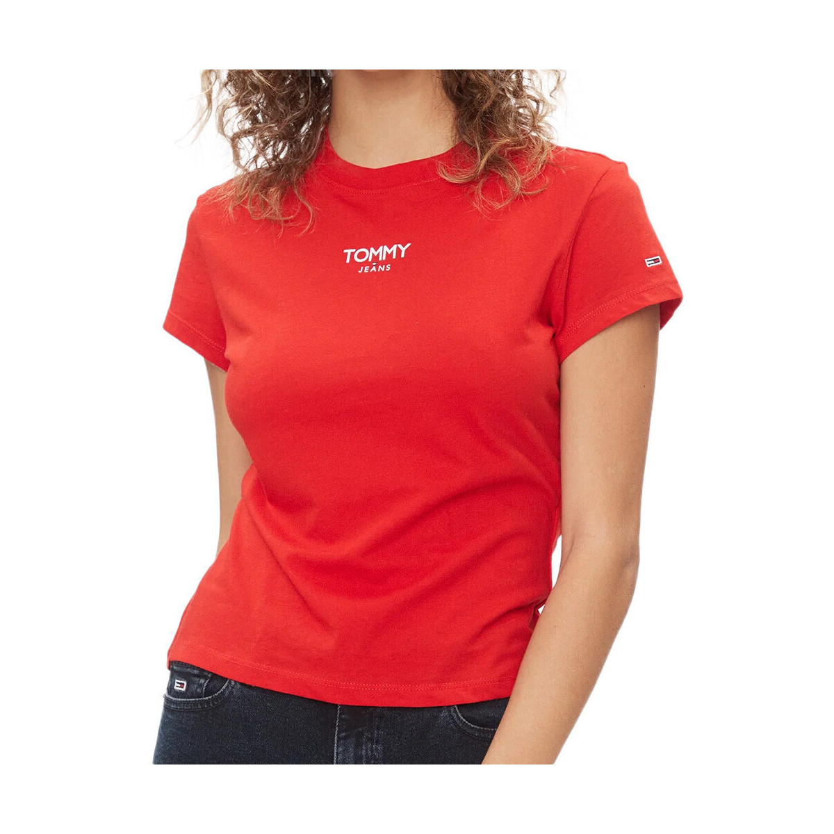 Textil Mulher T-shirts e Pólos Tommy Hilfiger  Vermelho